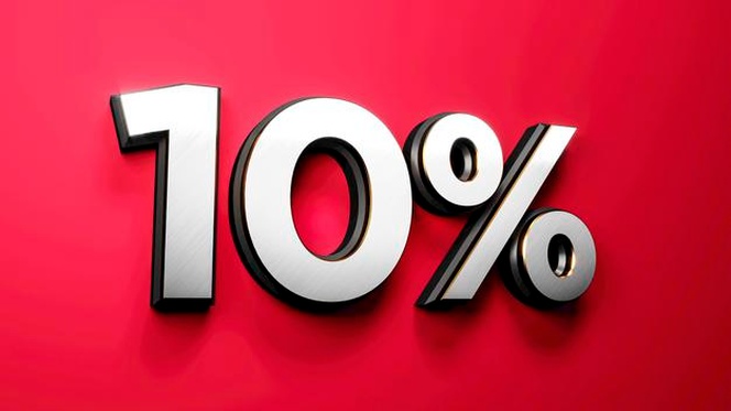 10 percent off sale background labels stickers banners web new offer discount in red background