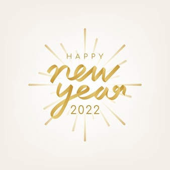 2022 gold happy new year text aesthetic season's greetings text on pastel yellow background vector