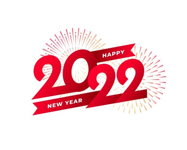 2022 happy new year modern celebration background