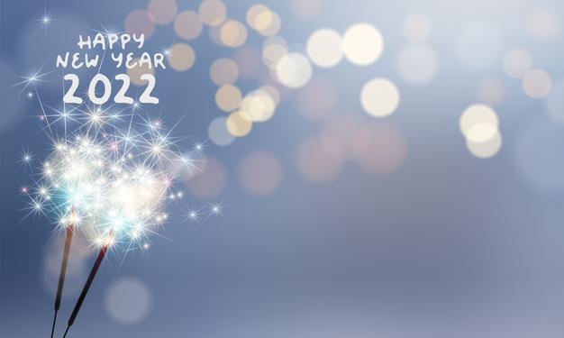 2022 new year abstract background with fireworks