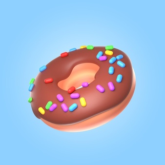 3d rendering of delicious donut