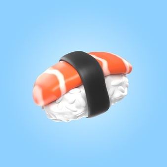 3d rendering of delicious sushi