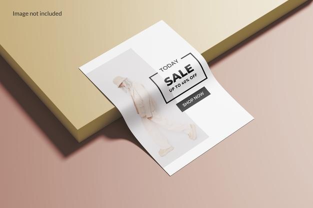 A4 size flyer or poster mockup