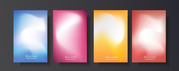 Abstract blurred gradient set