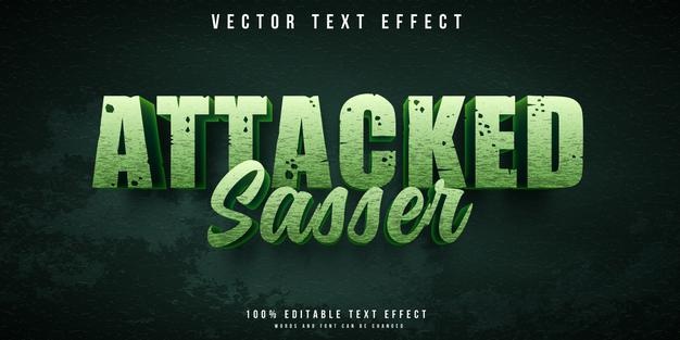 Attack text effect template