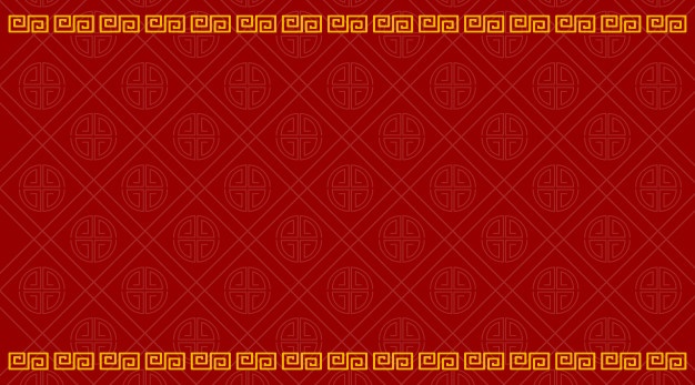 Background template with chinese pattern in red