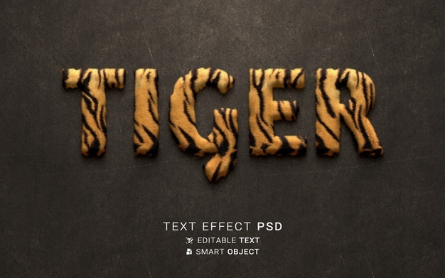 Beautiful tiger text effect