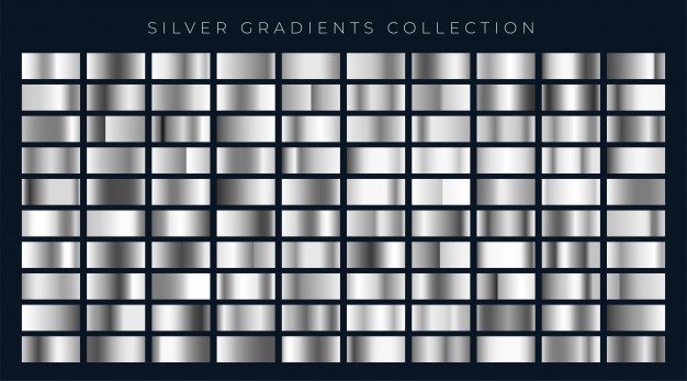 Big set of silver or platinum gradients