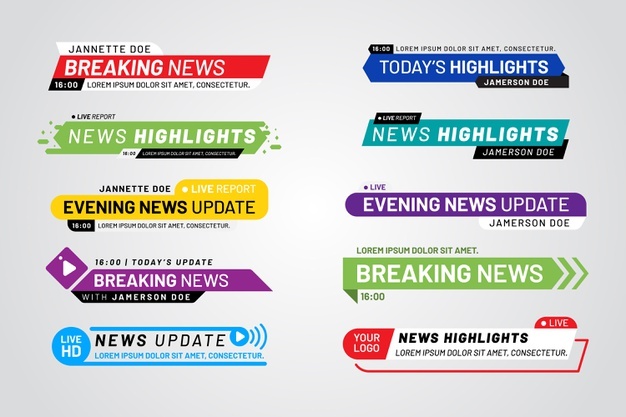 Breaking news banners template