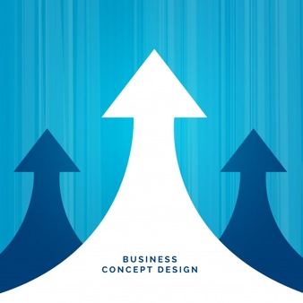 Business concept leadership design with arrow
