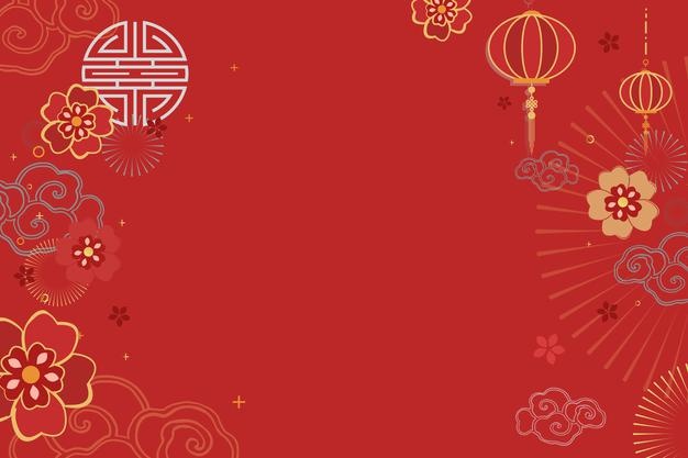Chinese new year celebration festive red greeting background