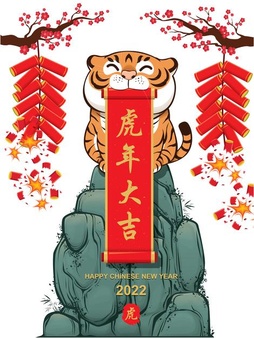 Chinese new year designchinese translates auspicious year of the tiger tiger