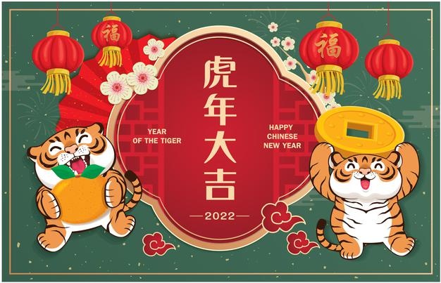 Chinese new year designchinese translates auspicious year of the tiger
