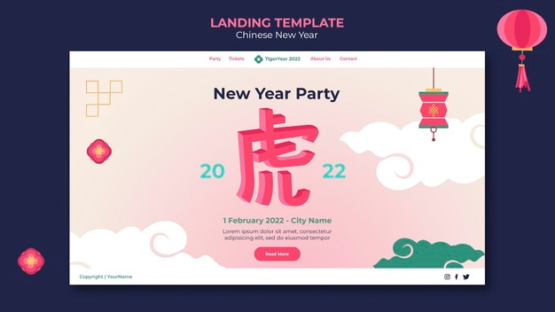 Chinese new year home page template