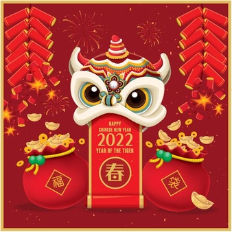 Chinese new year poster design chinese translate lucky bag spring