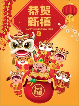 Chinese new year poster designchinese translate happy new year tiger