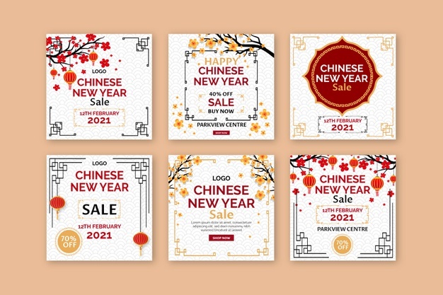 Chinese new year social media post