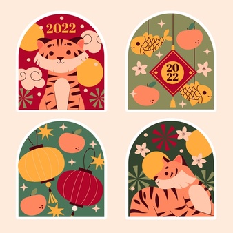 Chinese new year stickers collection