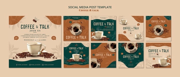 Coffee and talk social media post
