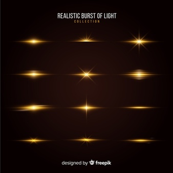 Collection of realistic bursts of light