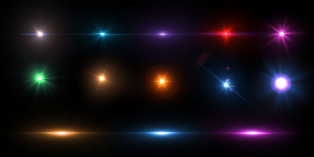 Colorful lens flare collection
