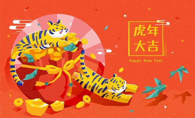 Creative cny tiger year banner