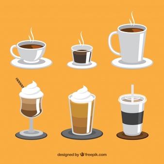 Creative coffee cup collection of six