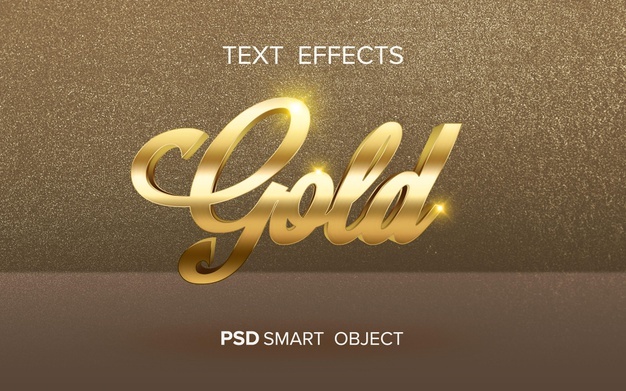 Creative golden text effect