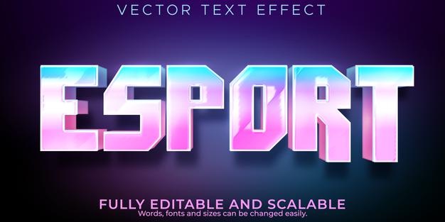 Editable text effect esport, 3d rgb gamer and stream font style