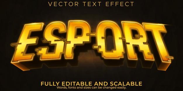 Editable text effect glitch gamer, 3d esport and stream font style