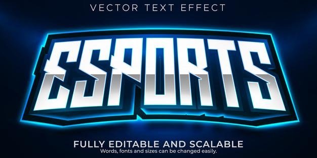 Esport gamer editable text effect, rgb and neon text style