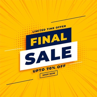 Final sale yellow  with offer details