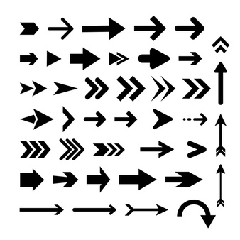 Flat design arrow collection