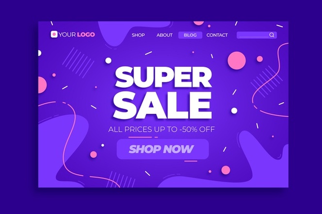 flat sales landing page template