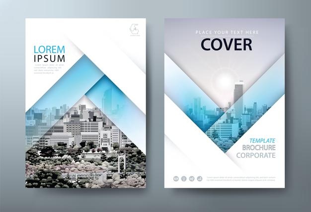Flyer design book cover templates layout in a4 size