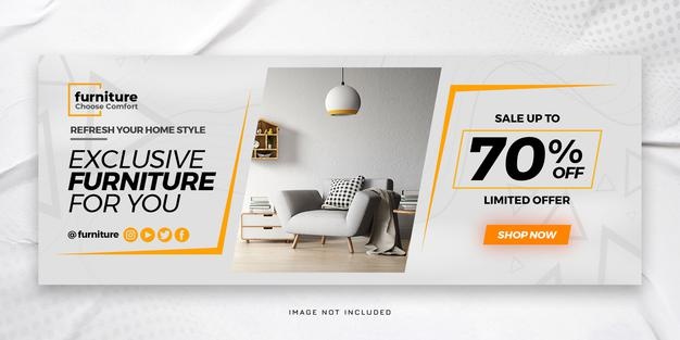 Furniture sale facebook timeline cover banner