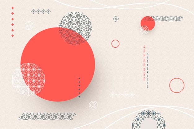 Geometric background in japanese style