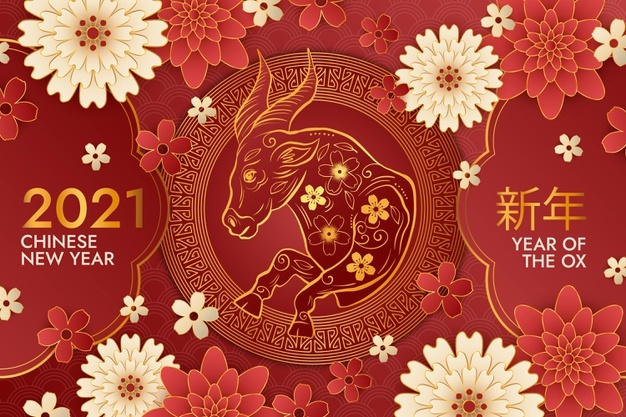 Golden chinese new year 2021