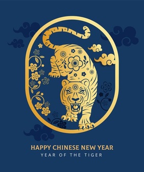 Golden chinese new year 2022