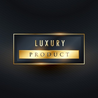 Golden luxury product label