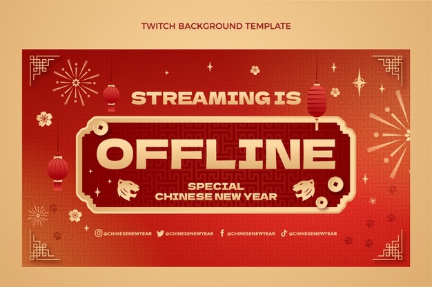 Gradient chinese new year twitch background