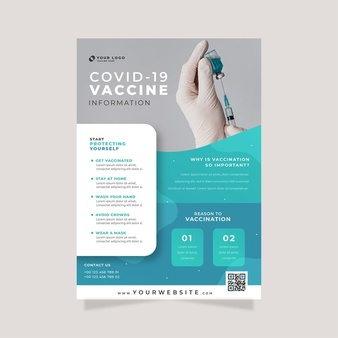 Gradient coronavirus vaccine flyer