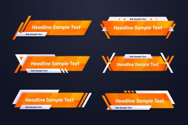 Gradient orange and yellow web banner template