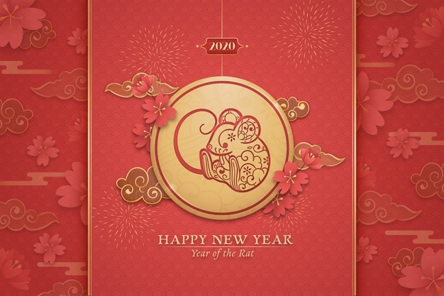 Hand drawn chinese new year