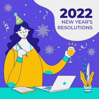 Hand drawn new year's resolutions illustration