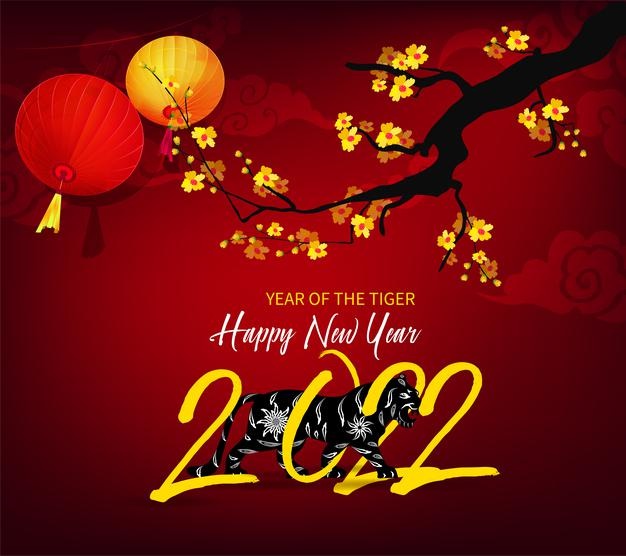 Happy chinese new year 2022  year of the tiger lunar new year