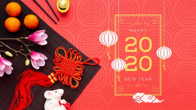 Happy chinese new year mock-up