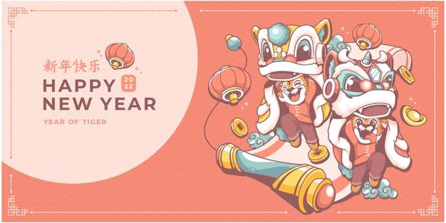 Happy chinese new year with beautiful chinese illustration banner design