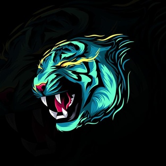 Head tiger vector design illustration