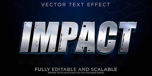 Impact text effect